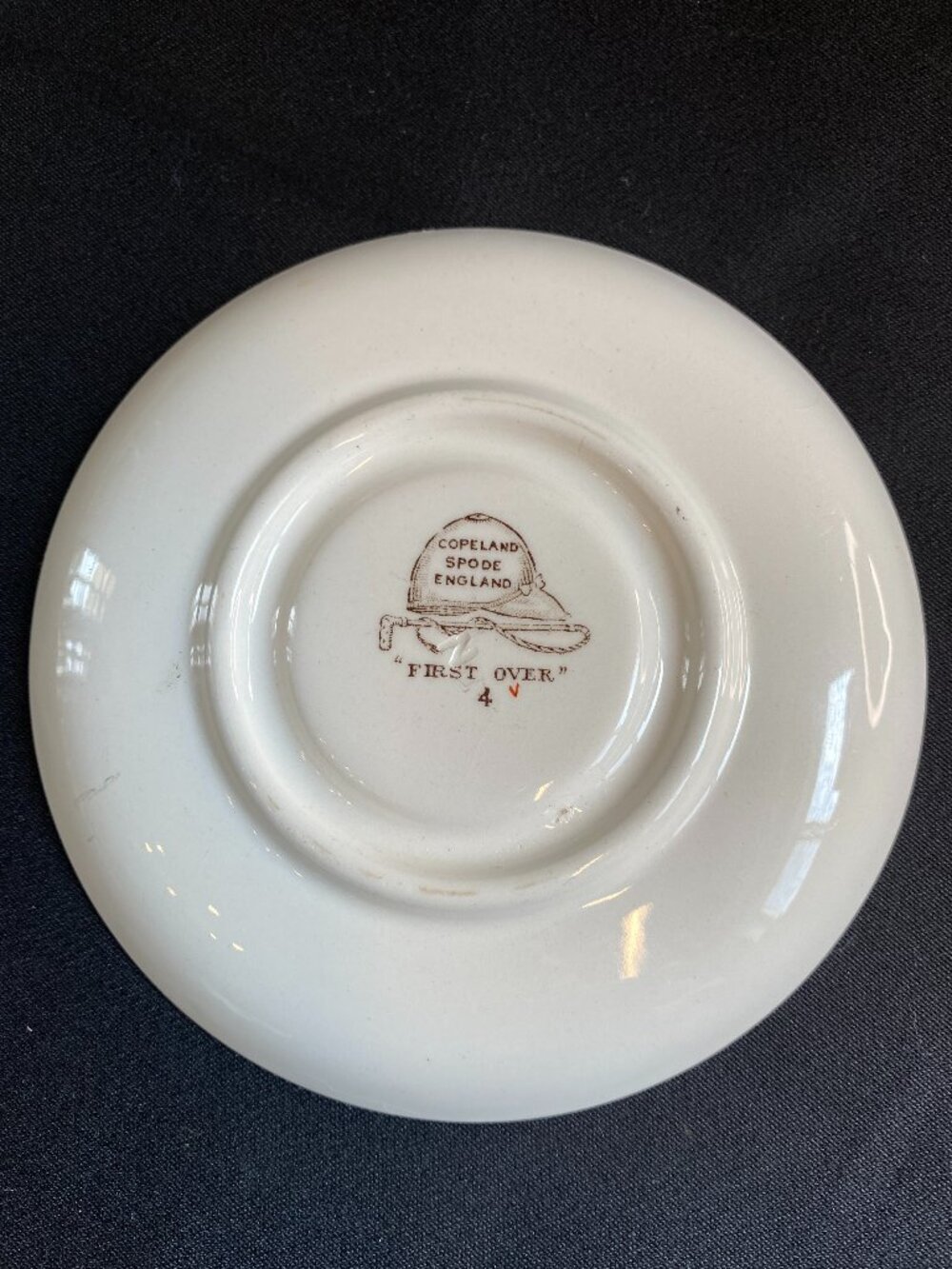 Vintage Copeland Spode England Herring's Hunt "The Hunt Red" Saucer First Over 4 - Picture 6 of 6
